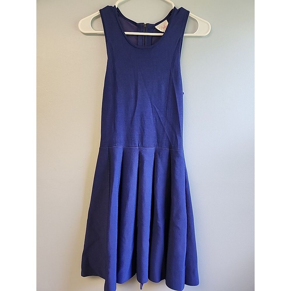 Parker Womens S Kylie Royal Blue Fit & Flare Sleeveless Bodycon Cocktail Dress